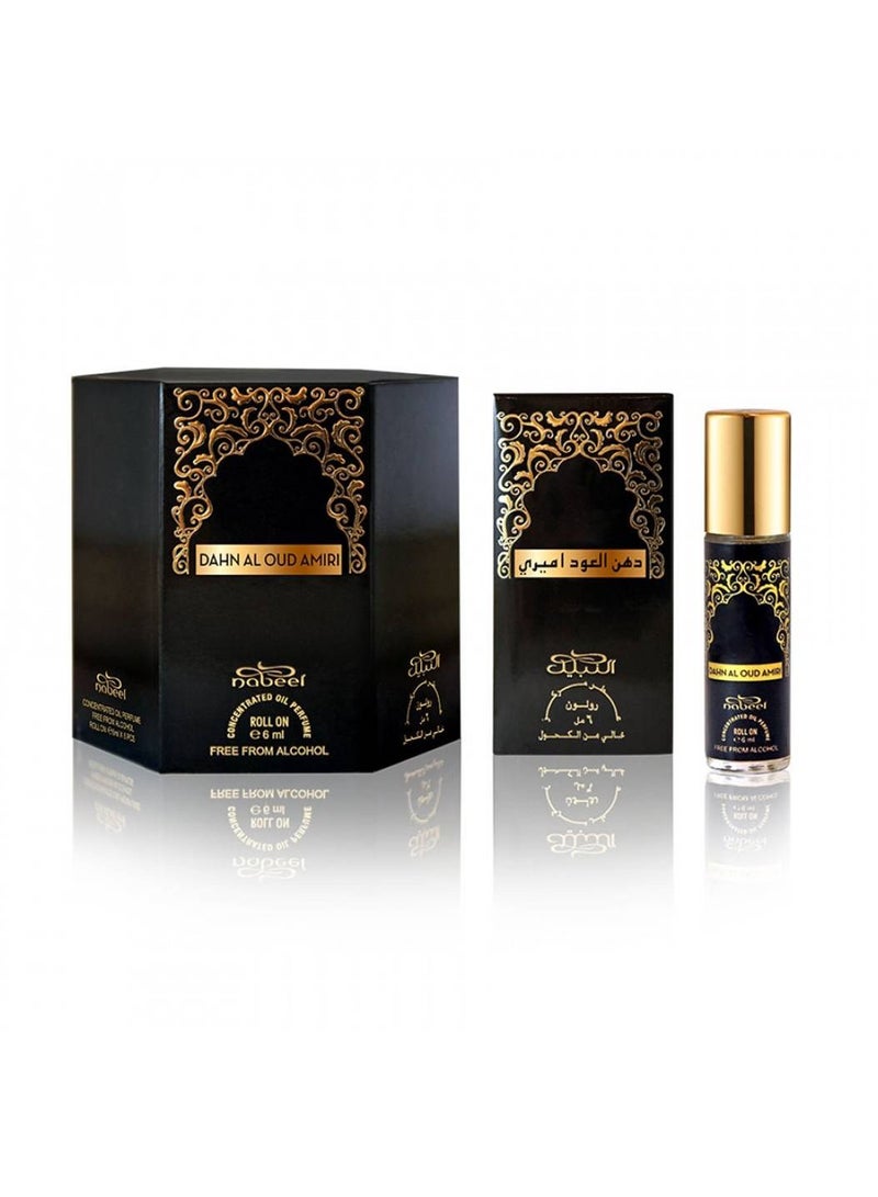 Nabeel Dahn Al Oud Amiri Alcohol-Free Roll On Oil Perfume 6 ML - Image 2